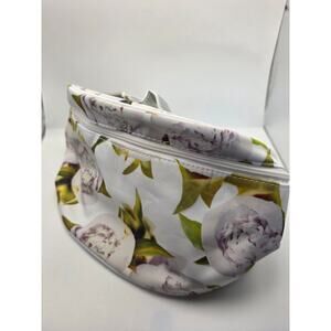 Hanae Mori Parfums Floral Train Case Cosmetic Bag